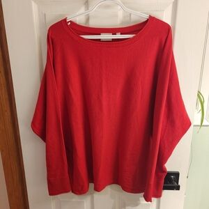 Red Batwing Sweater
